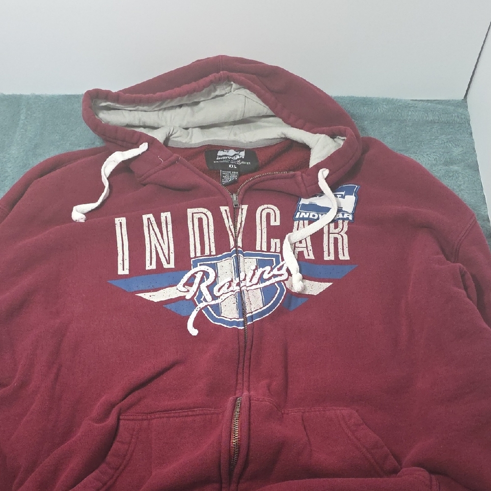 Men's Maroon Indycar Hoodie Jacket